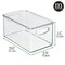 mDesign Deep Plastic Bathroom Storage Box with Lid/Handles, 8 Pack